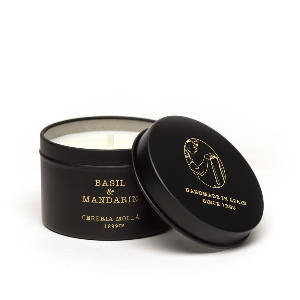 Basil & Mandarin Travel Tin Candle 90g – Image 2