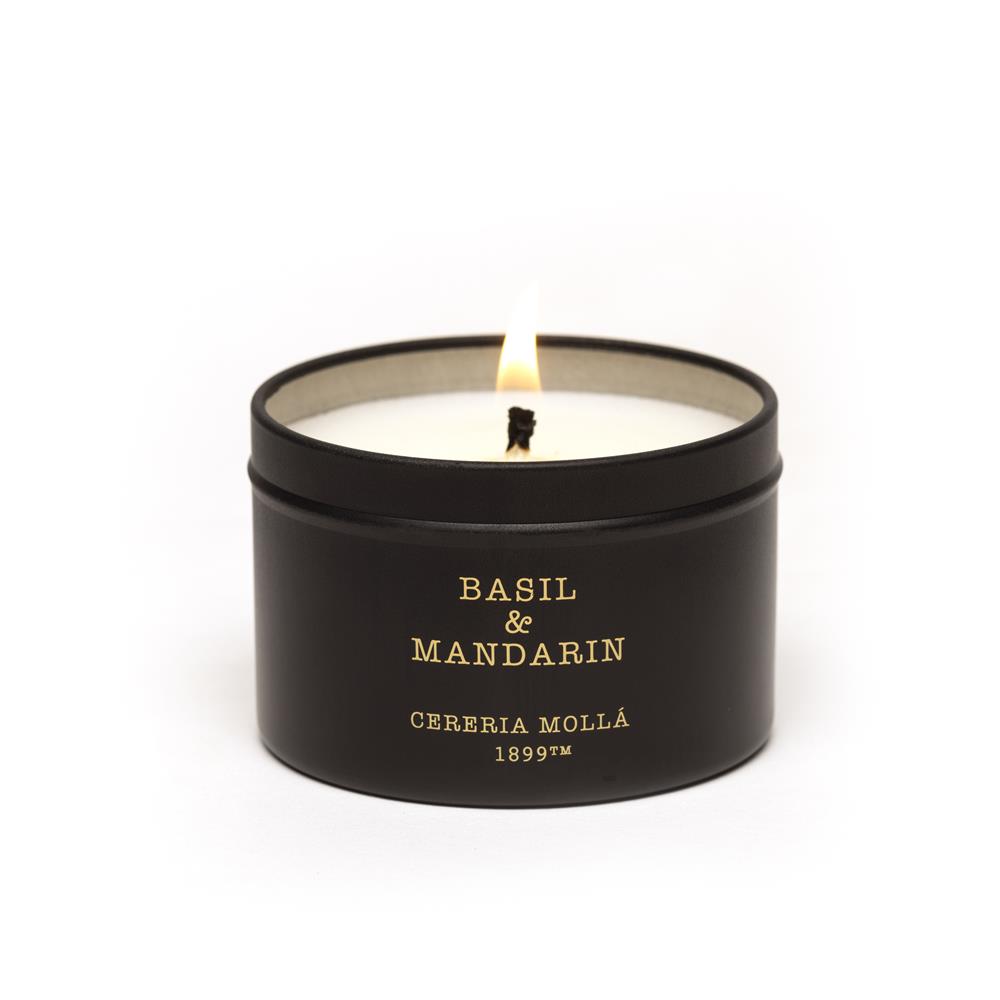 Basil & Mandarin Travel Tin Candle 90g – Image 3
