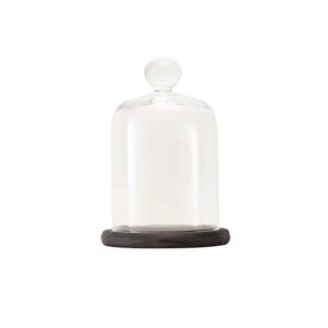 CM Scent Tester Display with Glass Dome and Wooden Base 21 x 14 cm