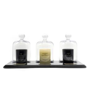CM Scent Tester Display with 3 Glass Domes 21 x 30 x 50cm